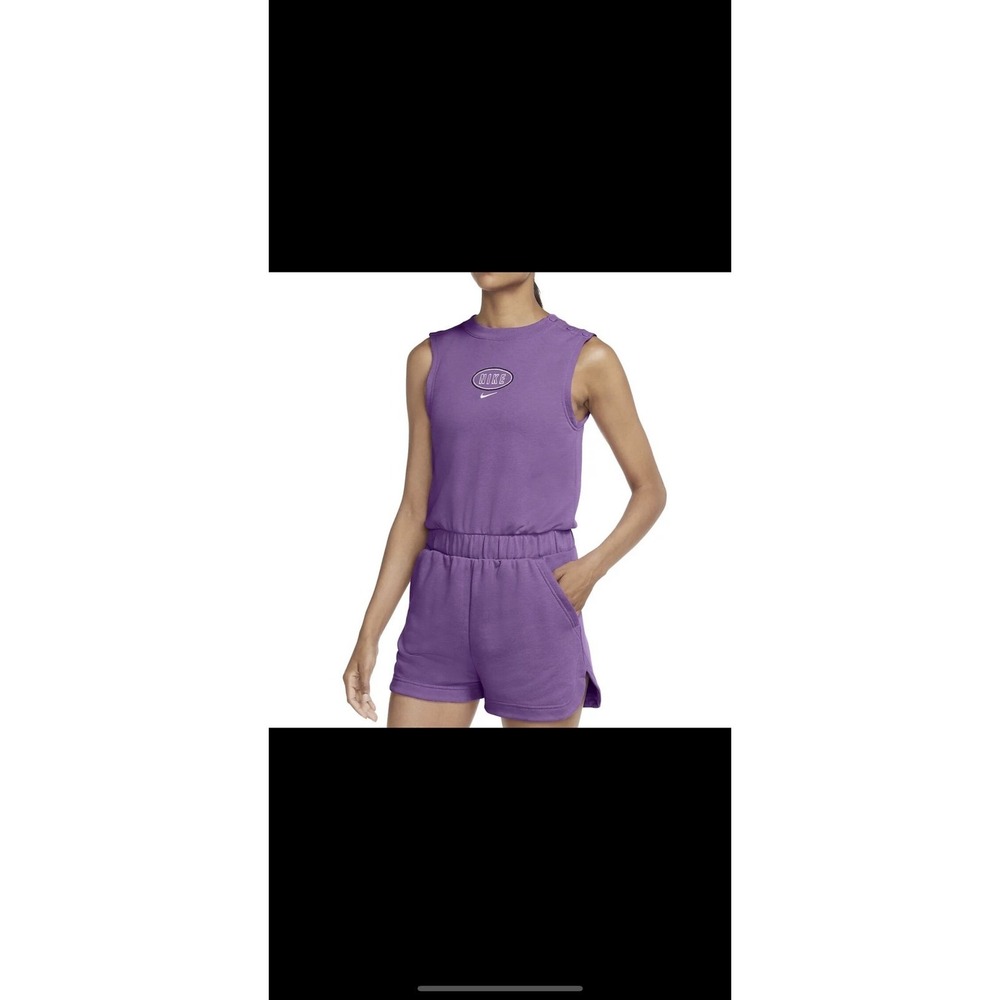Nike Women's Sportswear Varsity Romper Stretchable Purple Nebula size 1X